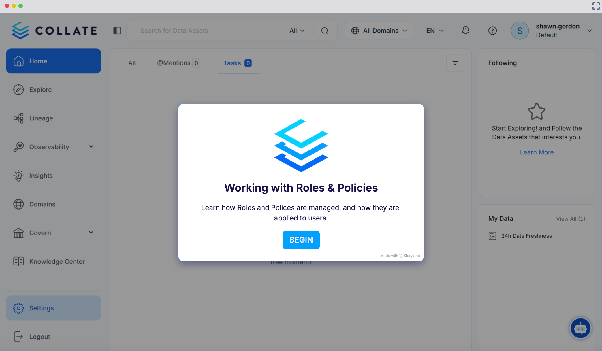 Interactive Product Demo - Working with Roles & Policies